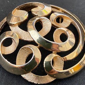 Trifari Swirl Brooch